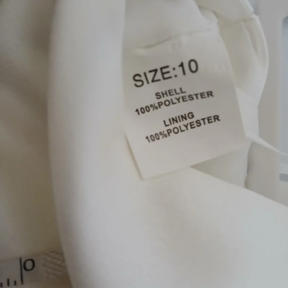White Satin Flower Girl Dress Pearl Waist Back Bow Size 10 NEW